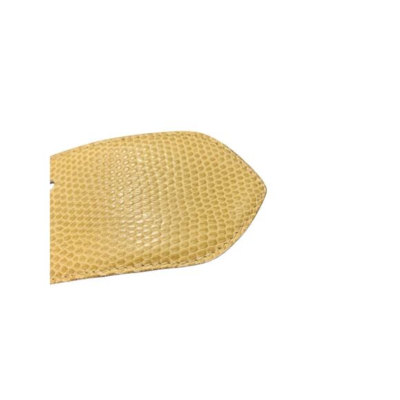 Empori Armani Women’s Wide Corset Style Leather Reptile Yellow Gold 75/30 Italy main image 12